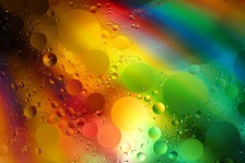 bubbles floating on colorful background