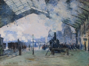 Monet painting of Saint Lazare Train Station